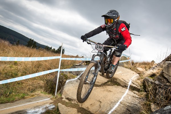 Team Tredz rider Lindsay takes on the Welsh Gravity Enduro in Glyncorrwg, Afan Argoed